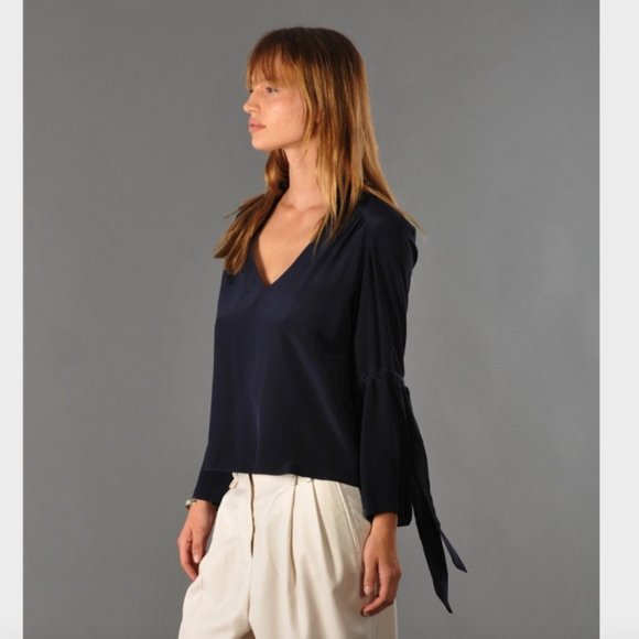 Merritt Charles Navy Millan Blouse - Picture 2 of 7